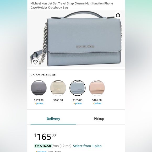 Nice blue bag from Michael kors used  but like new ,just couple times,I wear it - Picture 3 of 3